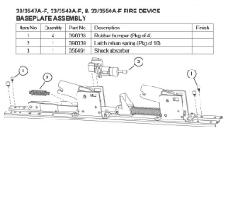 33/3549A-F FIRE DEVICE BASEPLATE ASSEMBLY